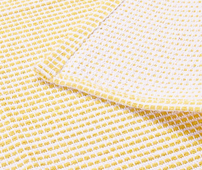 Yellow & White Woven Stripe Layering Accent Mat