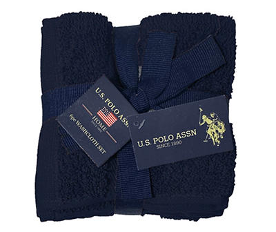 Navy Wash Cloths, 6-Pack