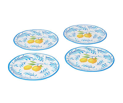 Capri Lemon Melamine Salad Plates, 4-Pack