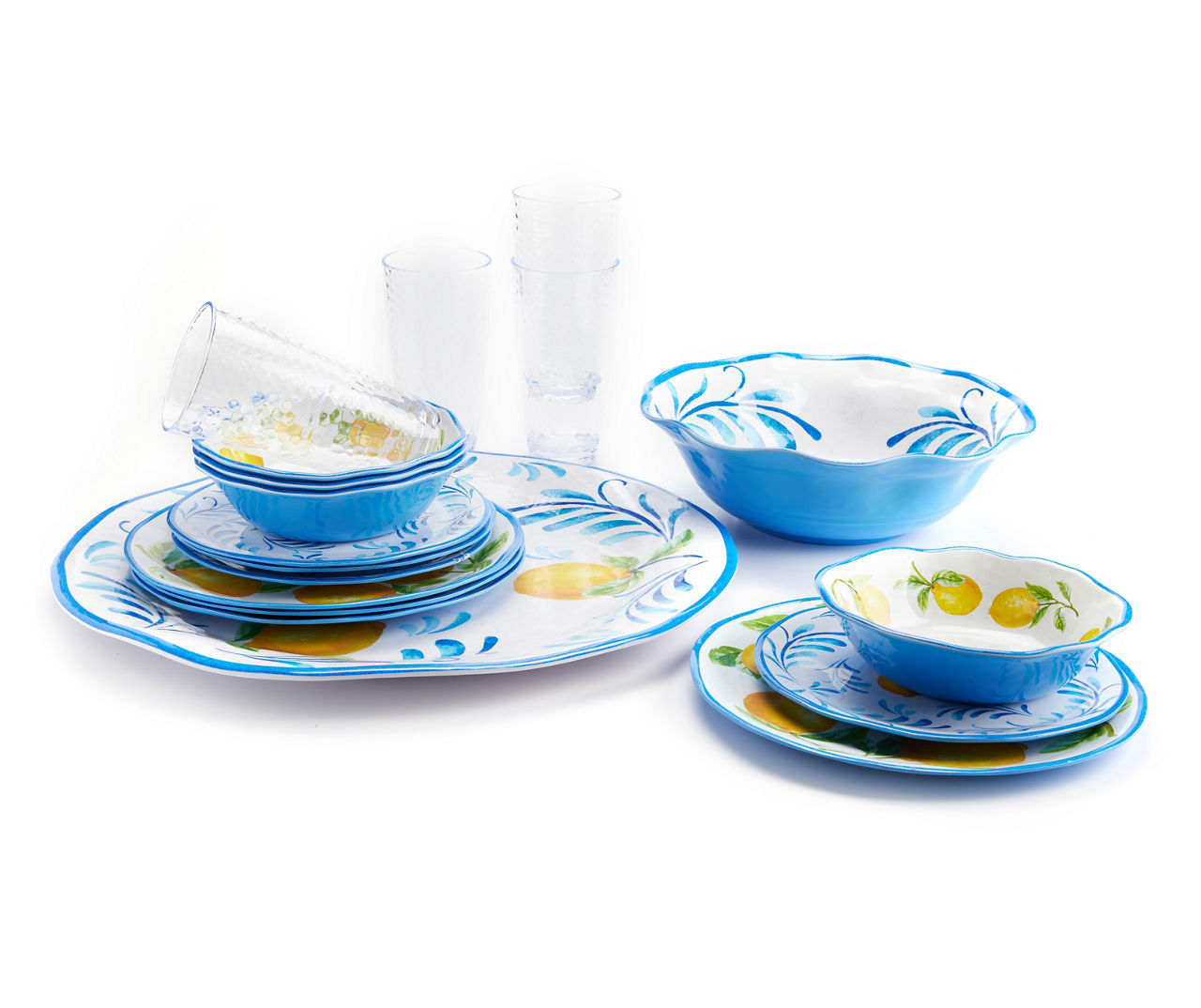 Capri Lemon Melamine Outdoor Dinnerware Collection | Big Lots