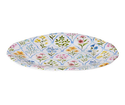 Cottage Floral Melamine Platter Plate