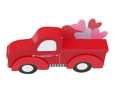 "Cupid" Red Heart Truck Tabletop Decor