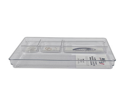 Clear 4-Section Plastic Organizer Tray