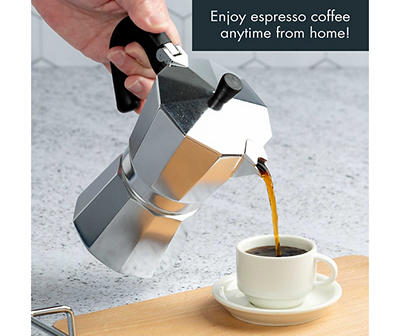 Luigi Silver 6-Serving Espresso Moka Pot