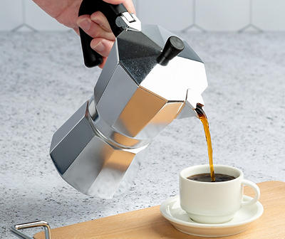 Luigi Silver 6-Serving Espresso Moka Pot