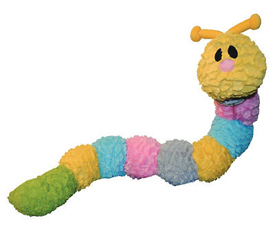 Pastel Caterpillar Plush Dog Toy, (35")