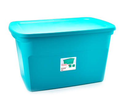 30-Gal. Turquoise Storage Tote