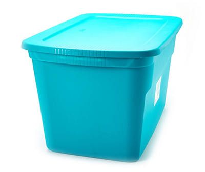 30-Gal. Turquoise Storage Tote
