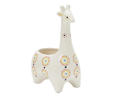 4.9" Giraffe with Dot Pattern Ceramic Planter