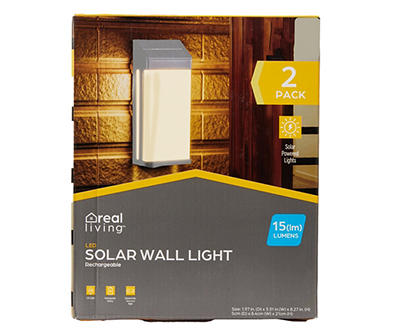 LED Solar Wall Lights, 2-Pack