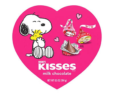 Snoopy Chocolate Kisses Valentine's Heart Box, 6.5 Oz.