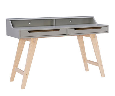 Sibley Gray Desk with Hutch