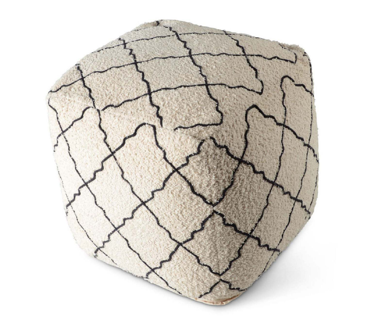 Steve Silver Lattice Handwoven Pouf Ottoman | Big Lots