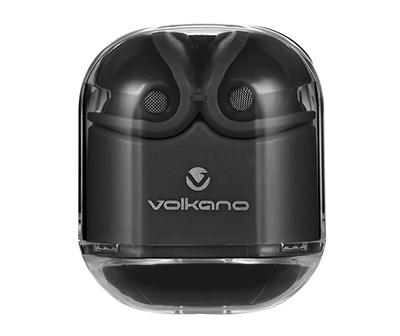 Volkano Black Crystalline True Wireless Earbuds