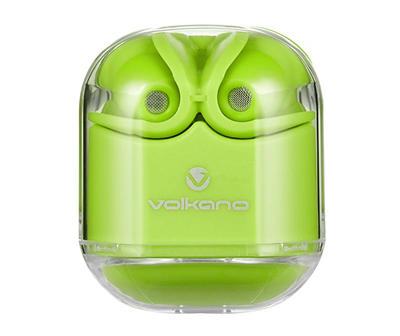 Volkano Neon Green Crystalline True Wireless Earbuds