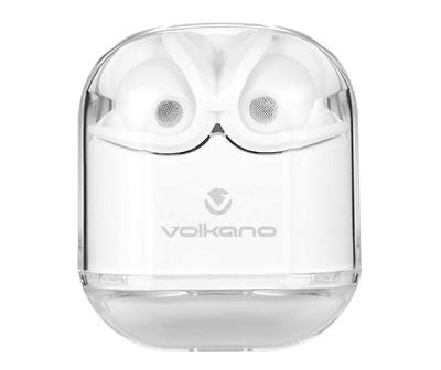 Volkano White Crystalline True Wireless Earbuds