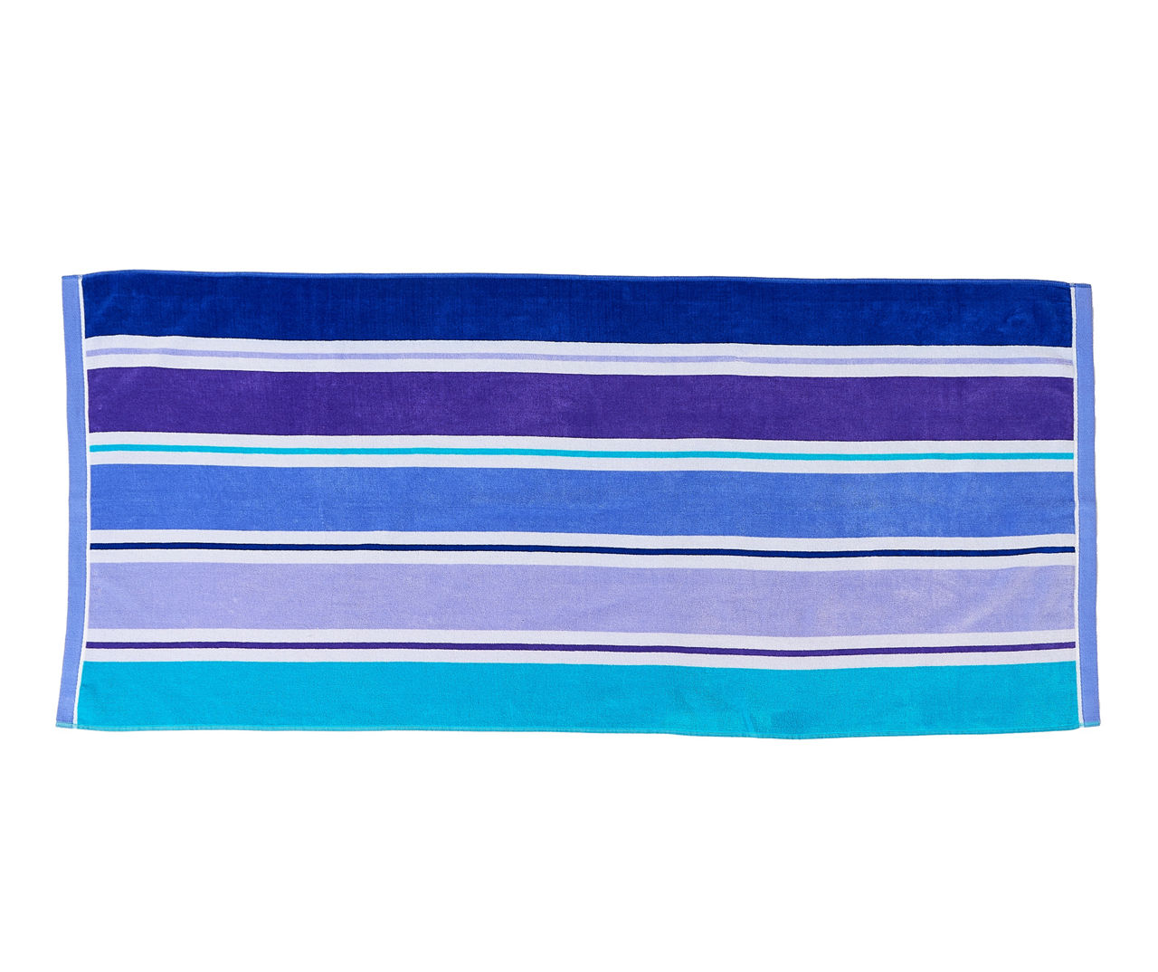 Blue Wide Stripe Velour Cabana Beach Towel Big Lots