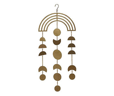 26.7" Gold Moon Phases Metal Windchime