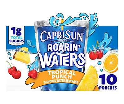 Roarin' Waters Tropical Punch Flavored Water Beverage, 10-Count