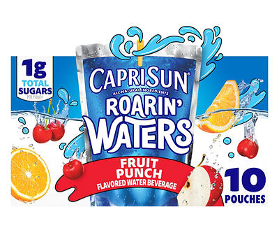 Roarin' Waters Fruit Punch Flavored Water Beverage, 10-Count