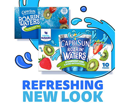 Roarin' Waters Strawberry Kiwi Flavored Water Beverage, 10-Count