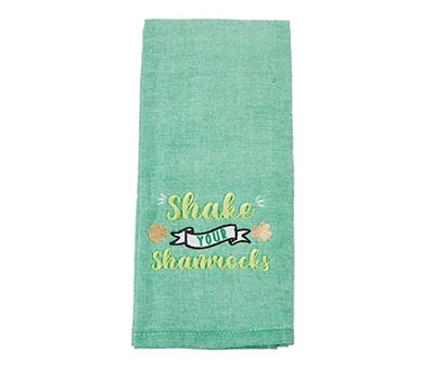"Shake Your Shamrocks" White Gnomes Kitchen Towel