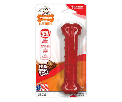 Red Power Chew Bone Dog Toy