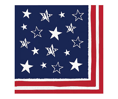 Patriotic Stars Paper Lunch Napkins, 30-Pack