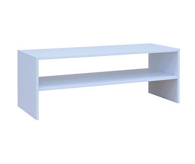White 2-Tier Stackable Storage Shelf