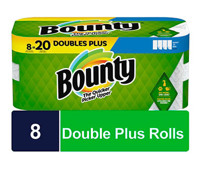 Select-A-Size Paper Towels, White, 8 Double Plus Rolls = 20 Regular Rolls, 8-Count