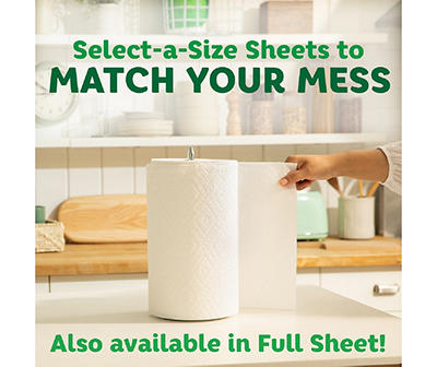 Select-A-Size Paper Towels, White, 8 Double Plus Rolls = 20 Regular Rolls, 8-Count
