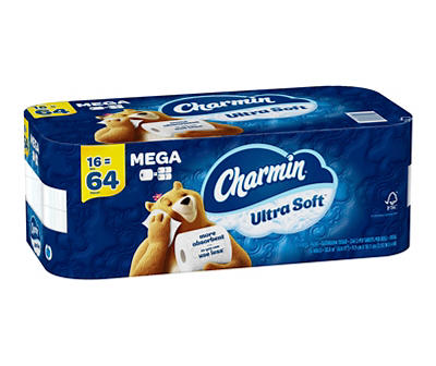 Charmin Ultra Soft Toilet Paper 16 Mega Rolls, 244 Sheets Per Roll