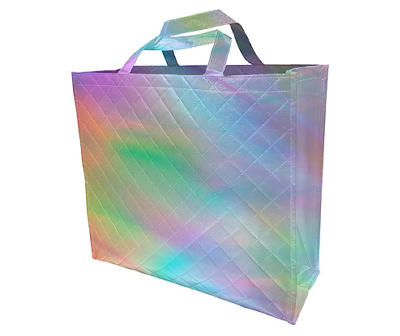 Iridescent Quilted X-Large Reusable Tote Bag