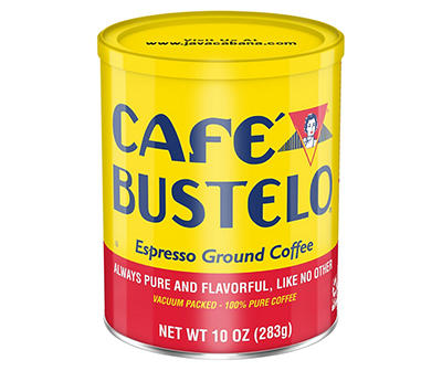 Café Bustelo, Espresso Style Dark Roast Ground Coffee, 10 oz. Can