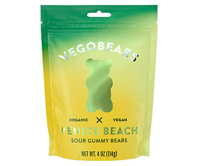 Vegobears Venice Beach Sour Gummy Bears, 3.5 Oz.