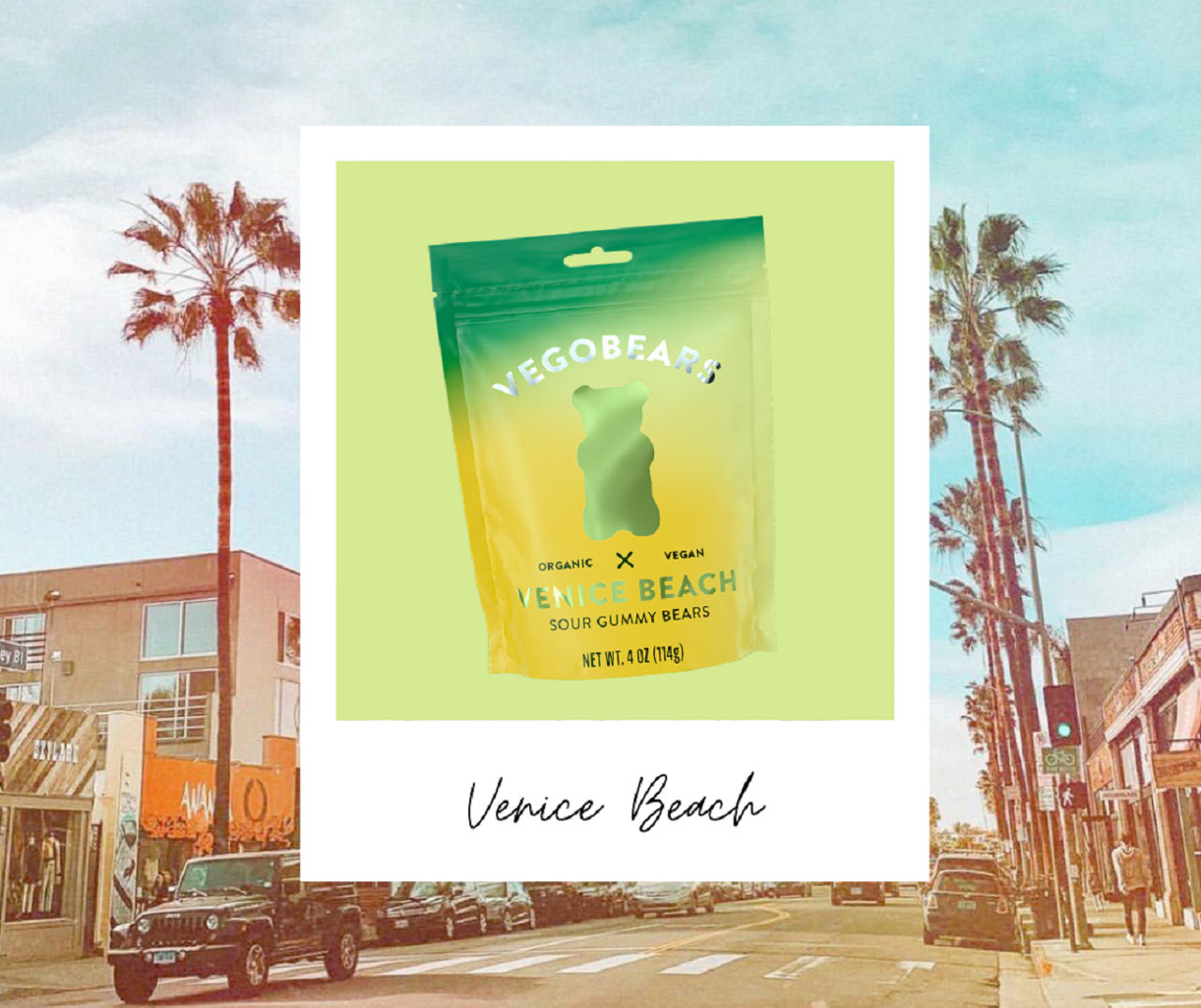 Vegobears Venice Beach Sour Gummy Bears, 3.5 Oz.