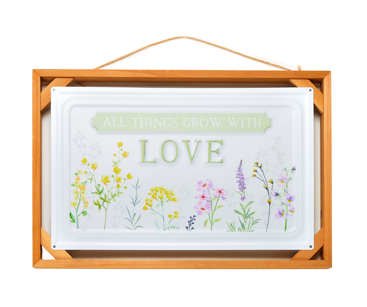 "All Things Grow With Love" Floral Framed Hanging Wall Decor Big Lots