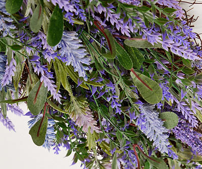26" Lavender & Greenery Teardrop Wreath