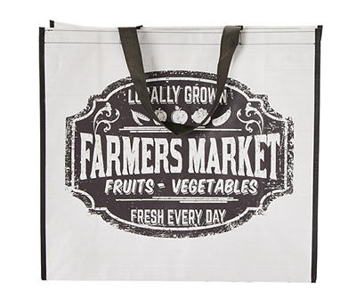 "Farmer's Market" Large Reusable Tote Bag