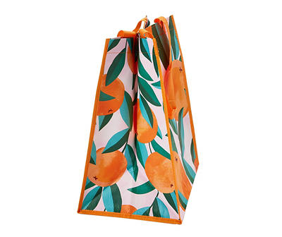 Oranges & Leaves Small Reusable Tote Bag