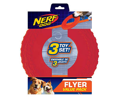 Tire Flyer Dog Toy, 3-Pack