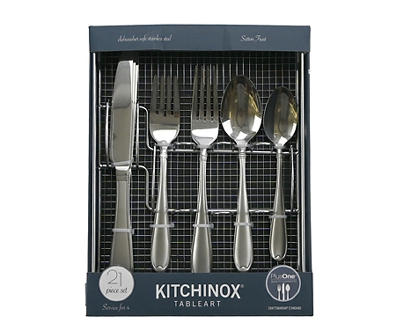 Sutton Frost Stainless Steel 20-Piece Flatware Set With Caddy