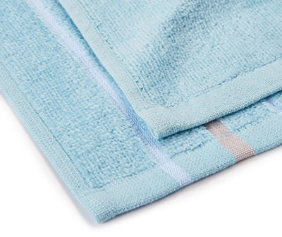 "John 3:16" Airy Blue Crosses 2-Piece Hand Towel Set
