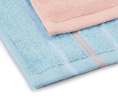 Peach & Blue Easter Eggs 2-Piece Hand Towel Set