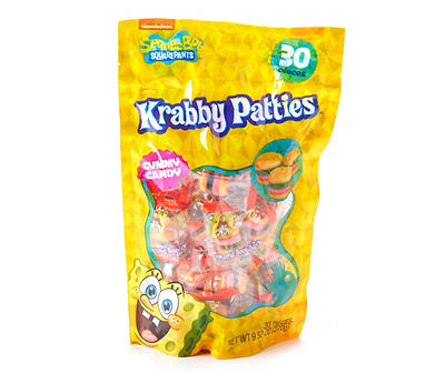 SpongeBob Krabby Patties Gummy Candy, 30-Count