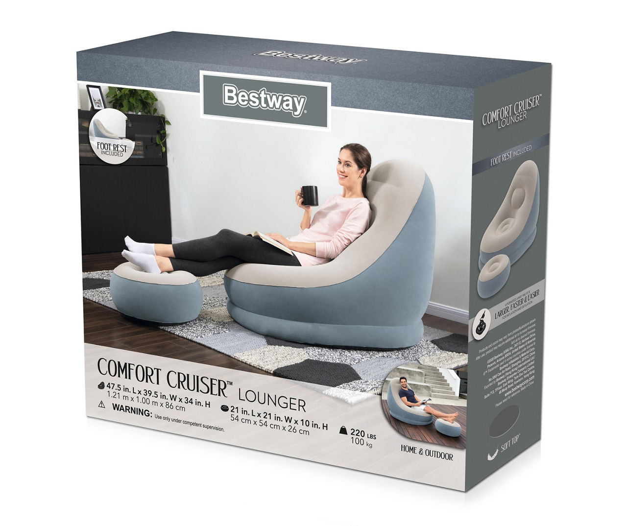 Blue Comfort Cruiser Lounger Set