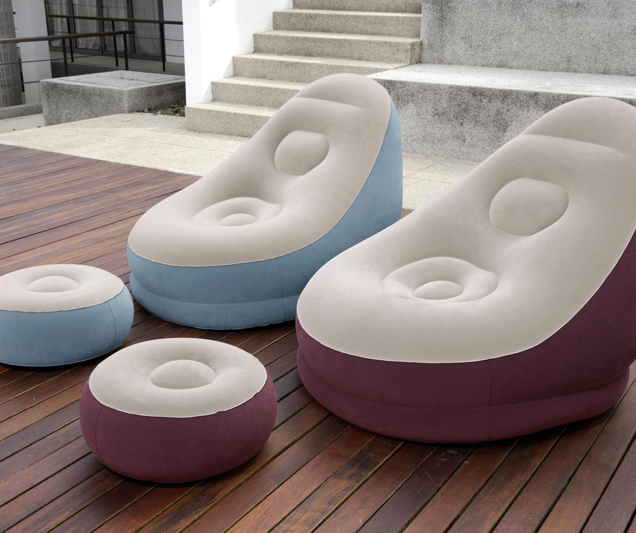 Blue Comfort Cruiser Lounger Set