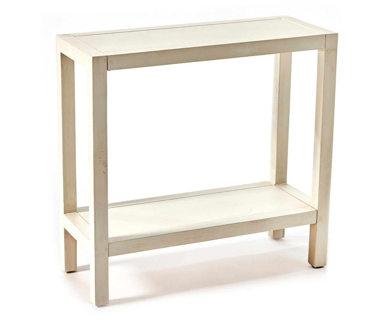 White 2-Tier Console Table