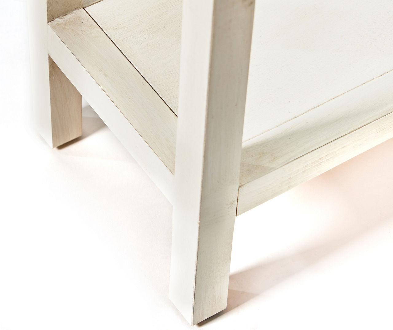 White 2-Tier Console Table