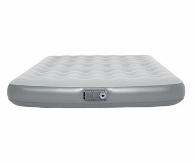 Gray 10" Queen Airbed With Built-In Pump